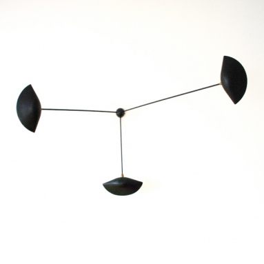 Serge Mouille Wall lamp with three fixed arms 1955