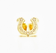 18K Horse Shoe Ring Chicks